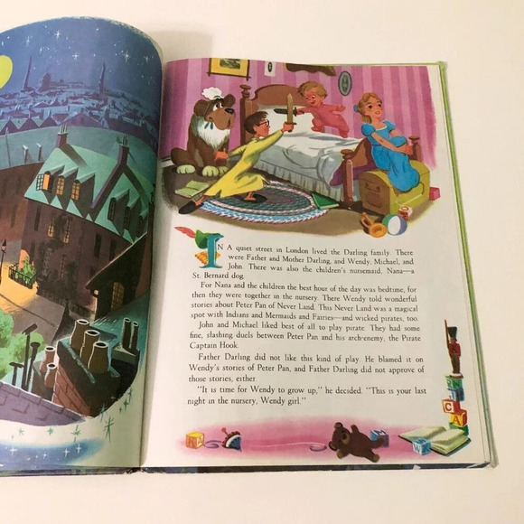 Vintage 1976 Peter Pan A Big Golden Book Walt Disney - Picture 10 of 16